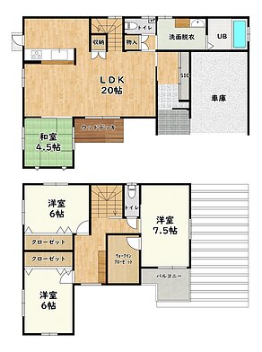 新築戸建　八代市の間取り