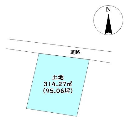 売土地　八代郡氷川町島地の間取り