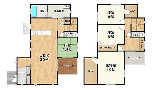 新築戸建　上益城郡益城町の間取り